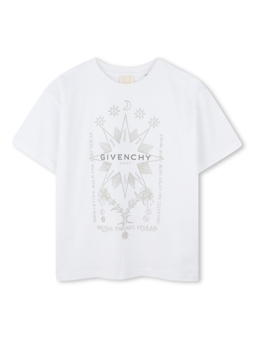 Givenchy Kids Ragazzo Bianco T-Shirt Bianca Con Stampa 12A