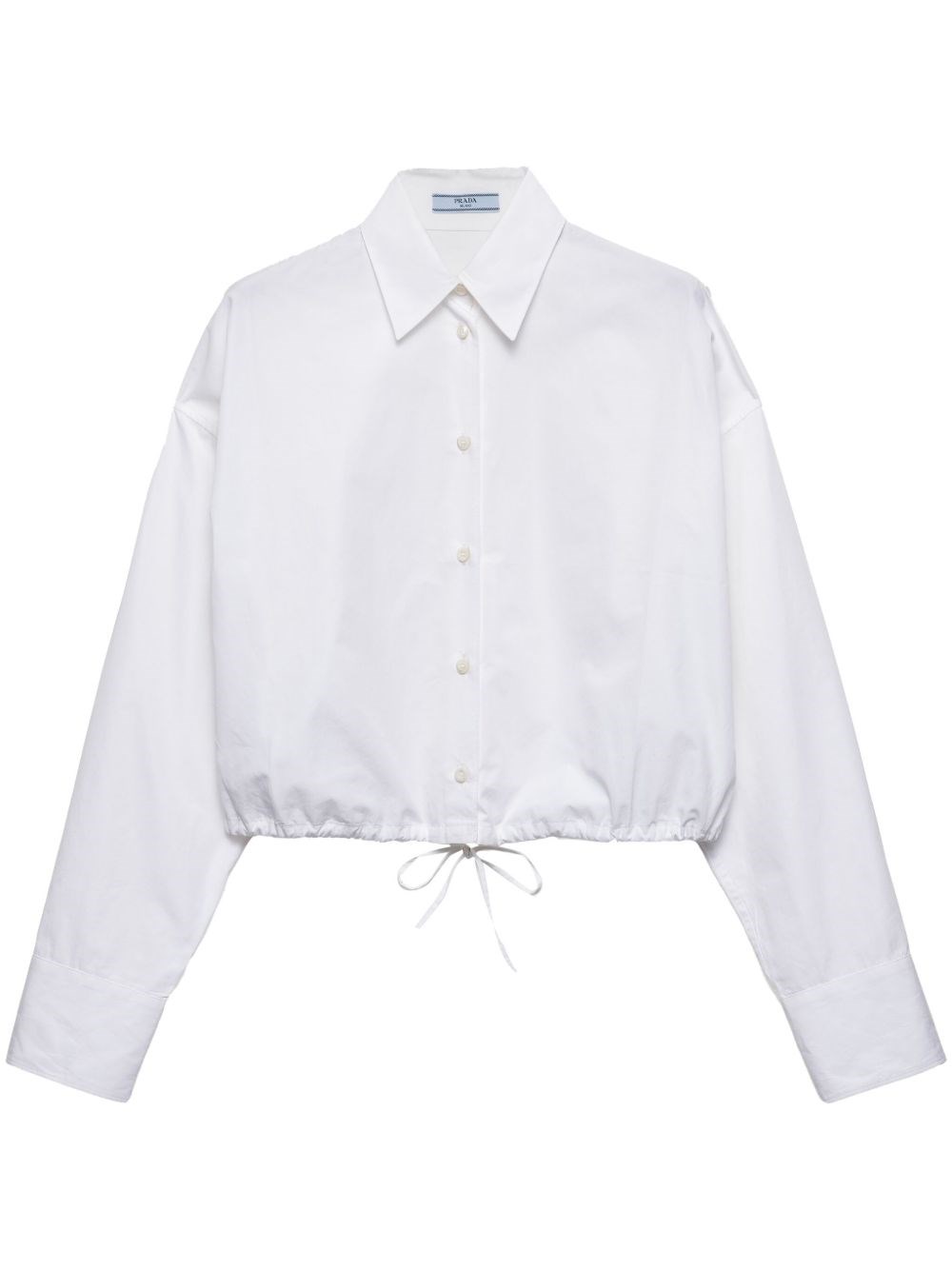 Prada Drawstring Poplin Shirt