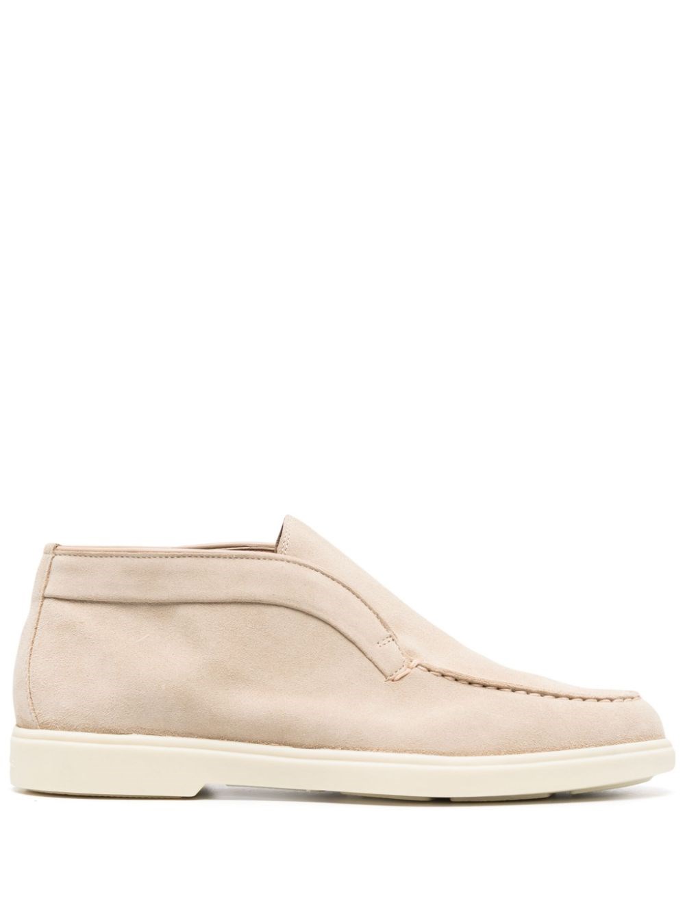 Santoni Suede Low-top Loafers Rubber Sole