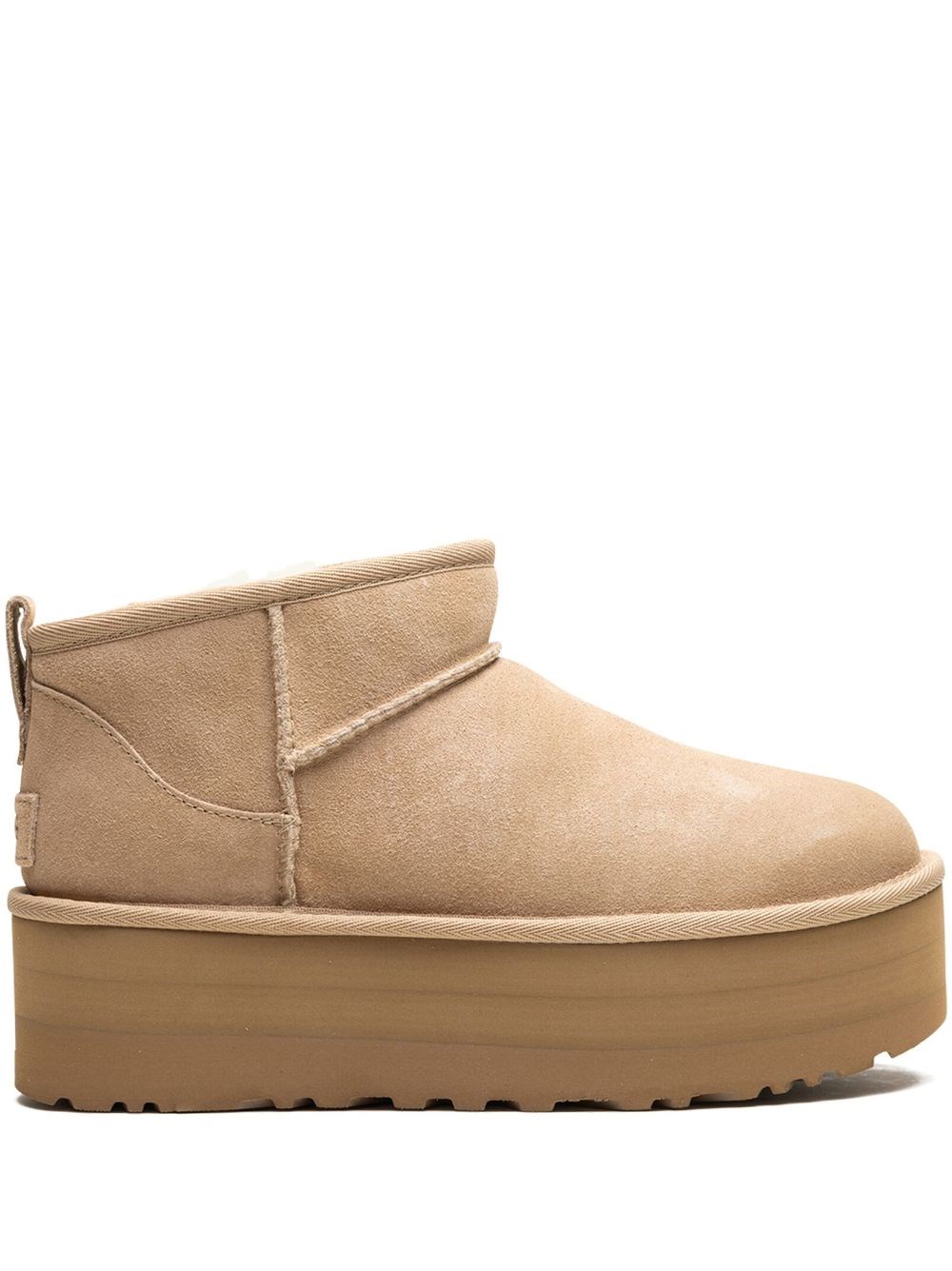 Ugg Ultra Mini Platform Ankle Boots In Brown