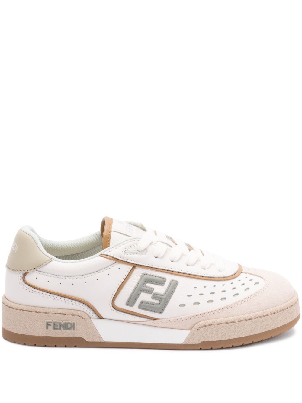 Fendi Donna Bianco Sneakers Match Con Design Color-Block Taglia 40