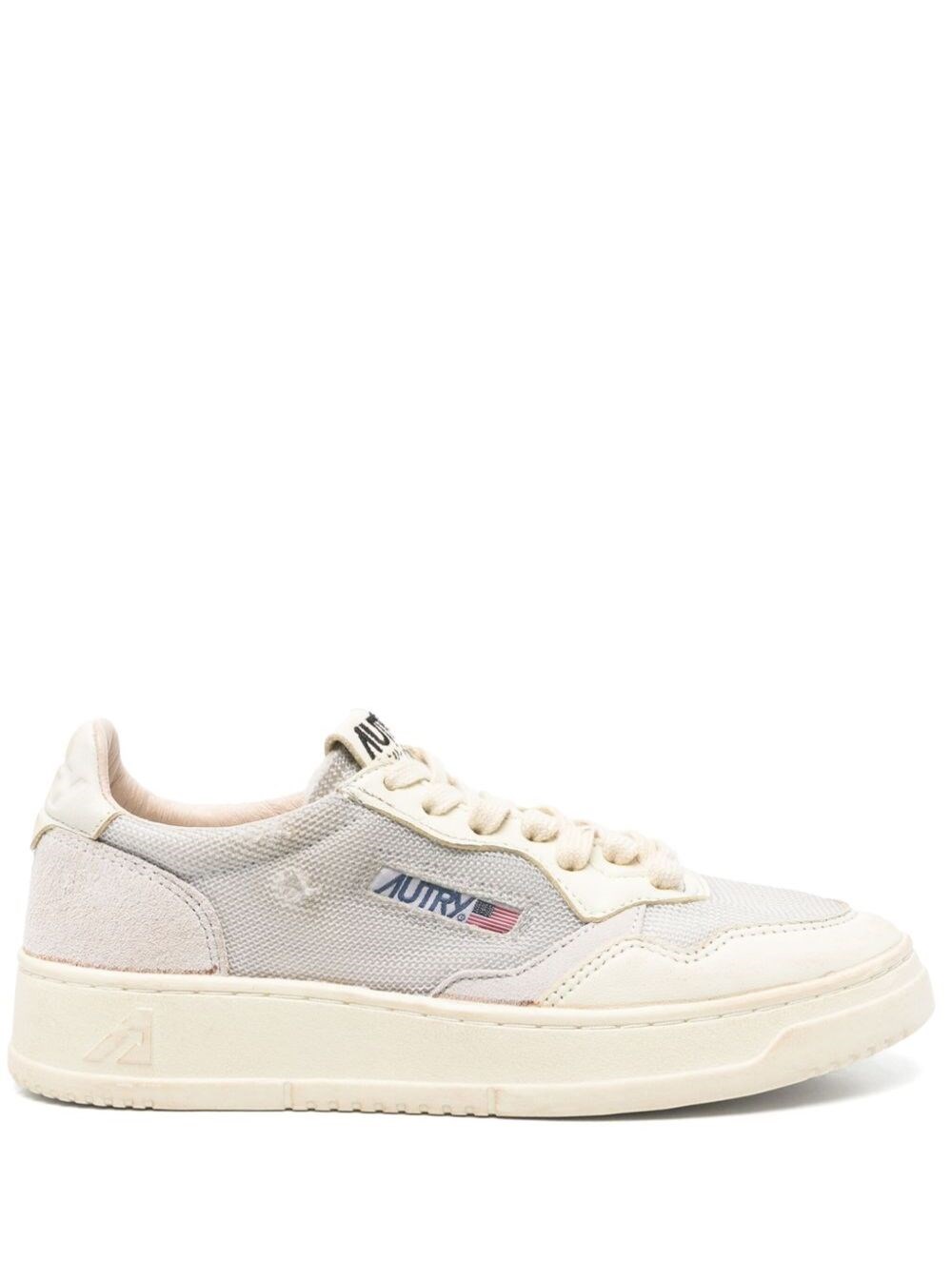 Autry Supervintage Sneaker In Gray Canvas