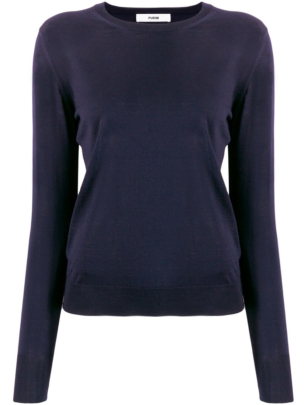 Roberto Collina Ultra-fine Merino Wool Sweatshirt In Blue
