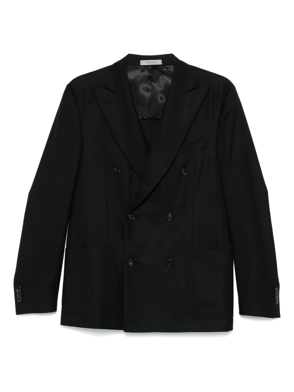 Corneliani Double-breasted Black Jacket With Tailored Fit