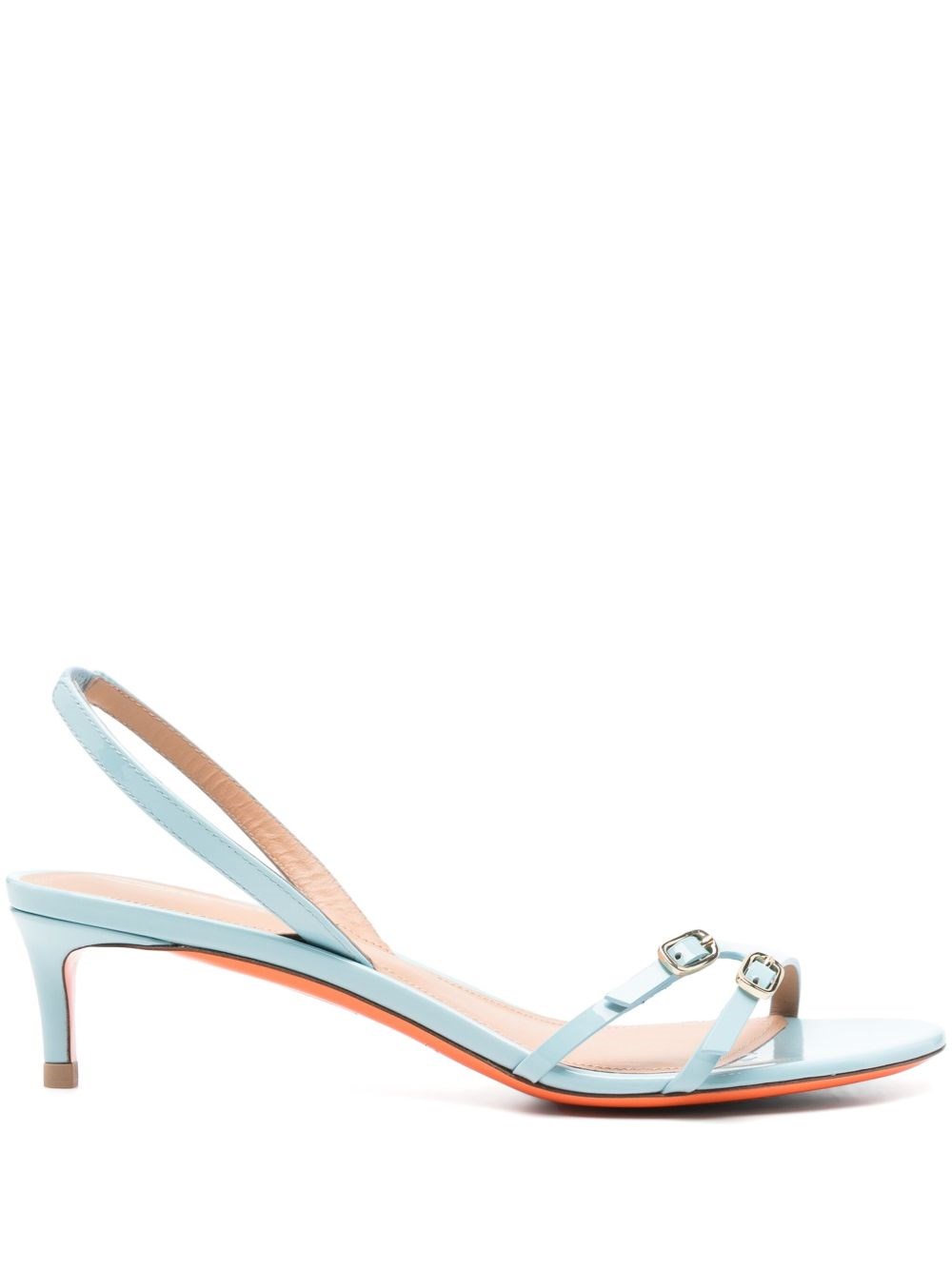 Santoni 50mm Leather Sandals In Blue