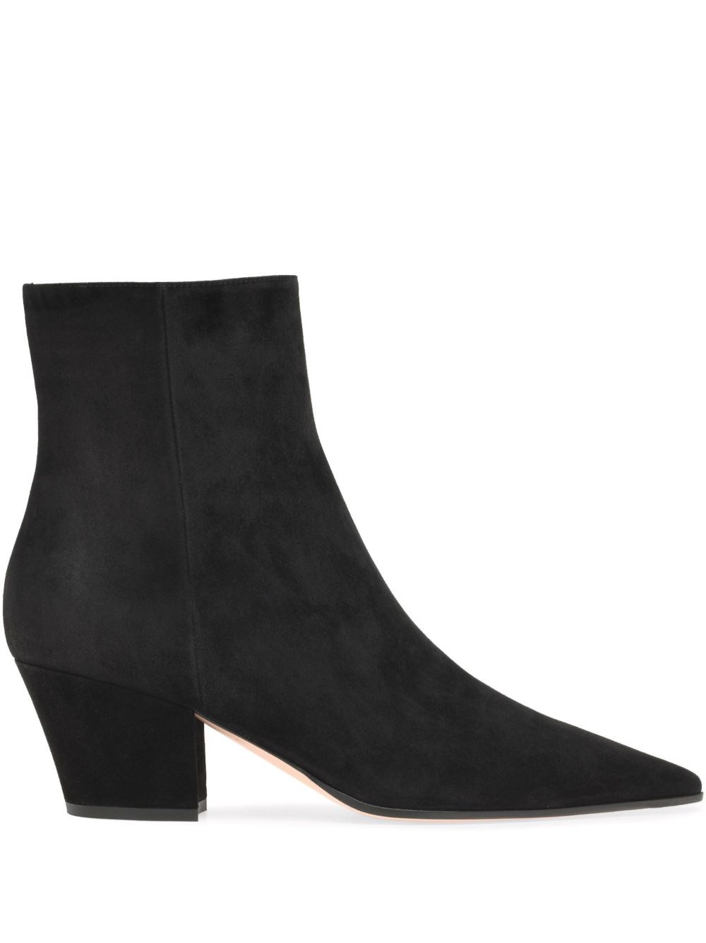 Gianvito Rossi Camoscio 90 Suede Ankle Boots In Black