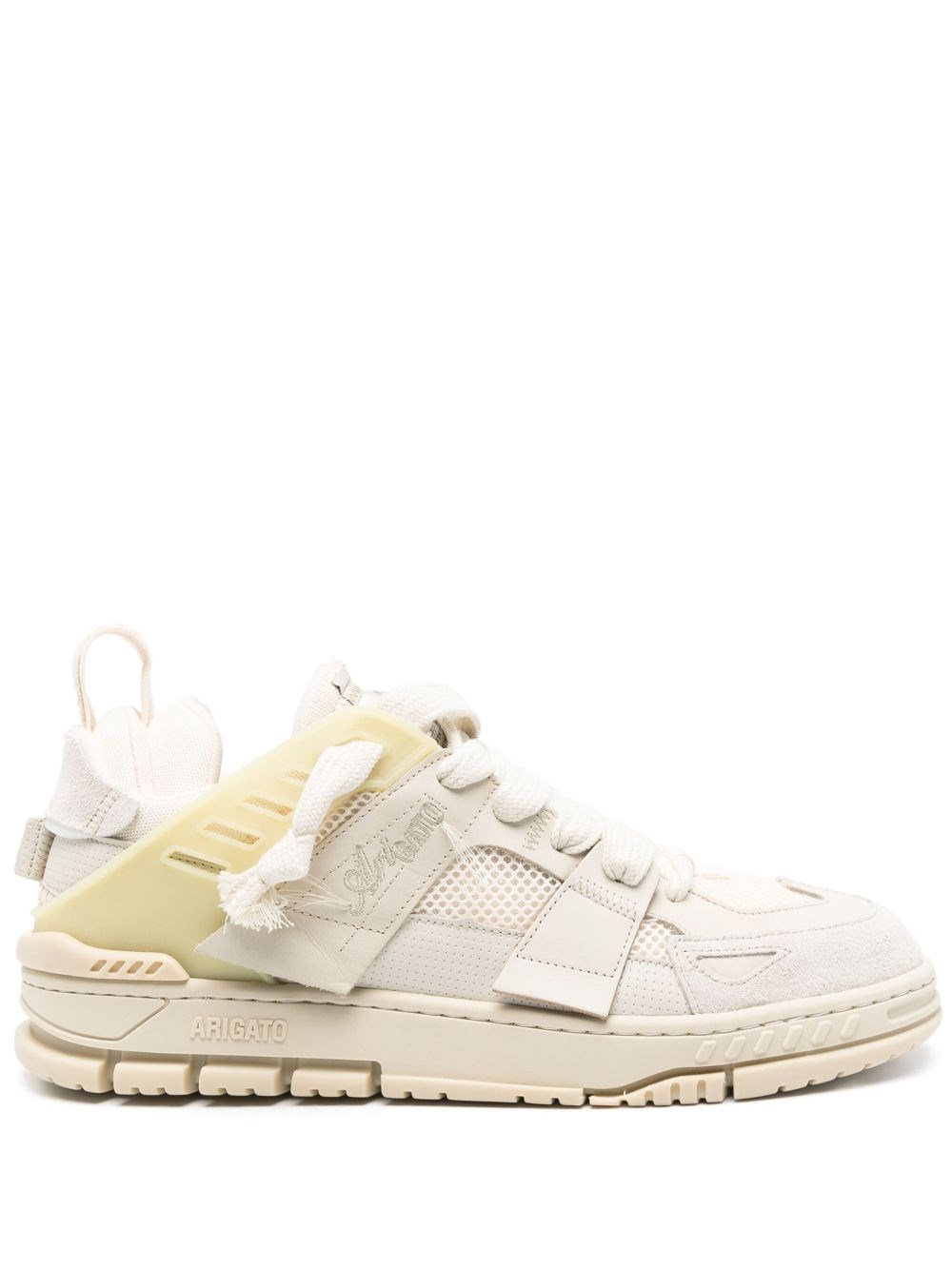 Axel Arigato Area Patchwork Sneakers In Beige Suede And Fabric
