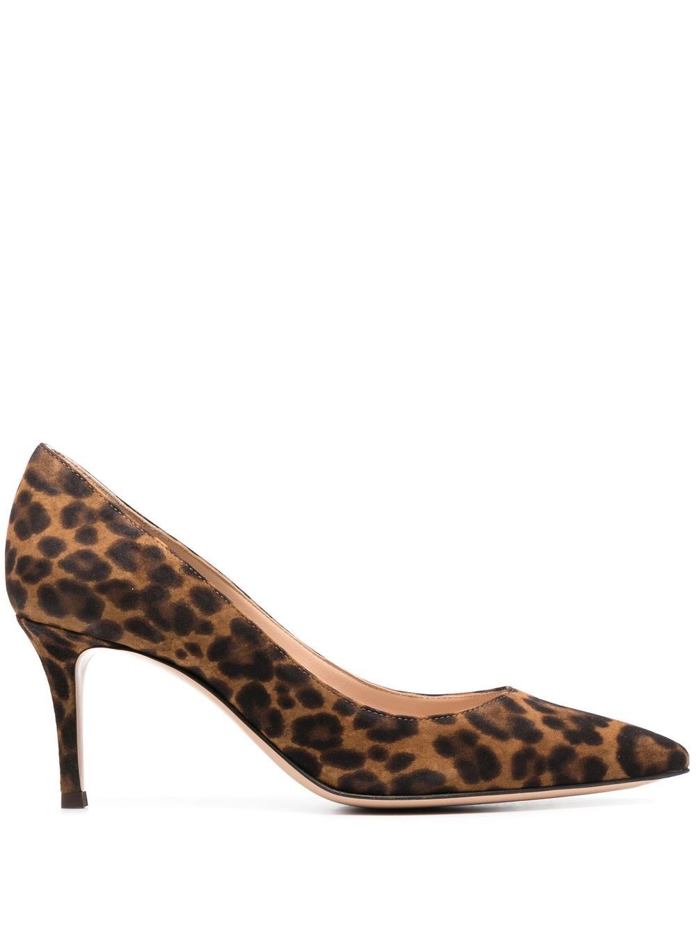 Gianvito Rossi Leopard Print Suede Pumps In Animal Print