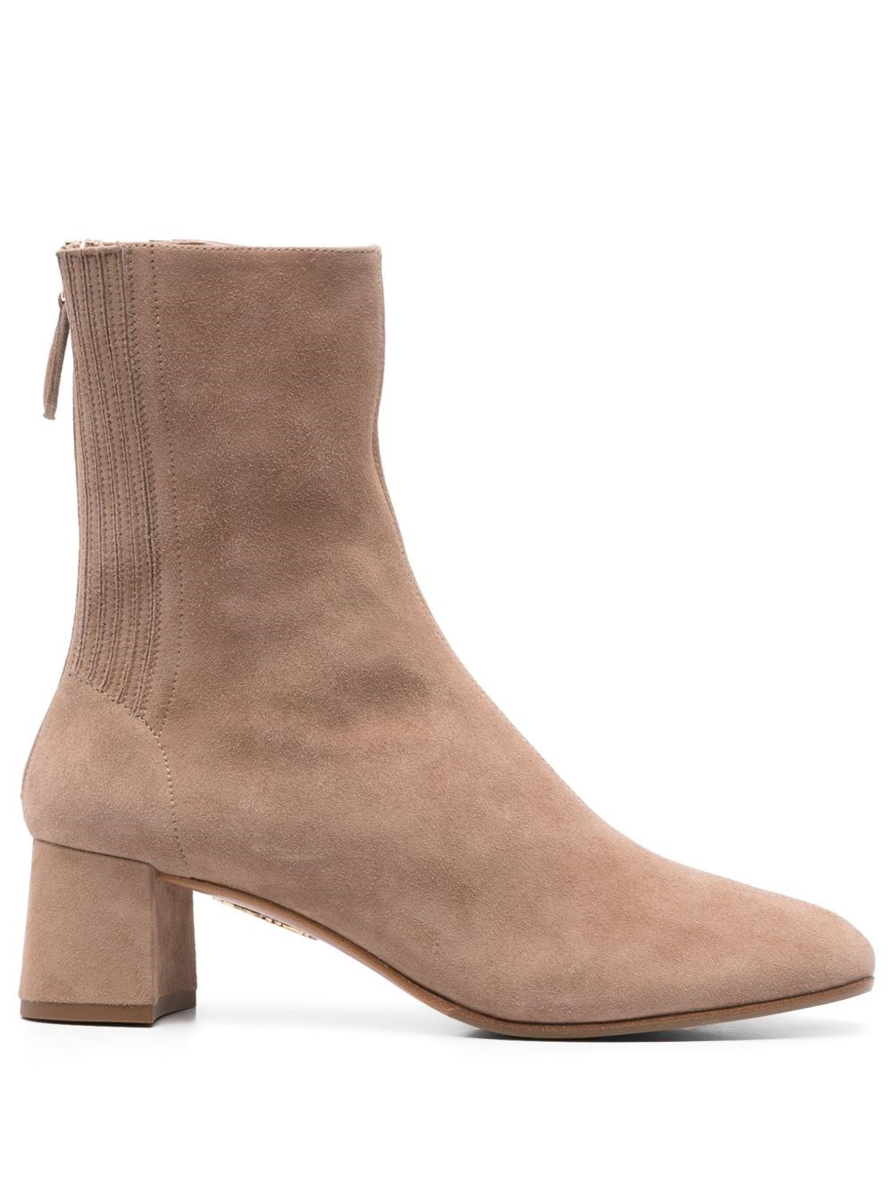 Aquazzura 50mm Suede Ankle Boots In Neutral