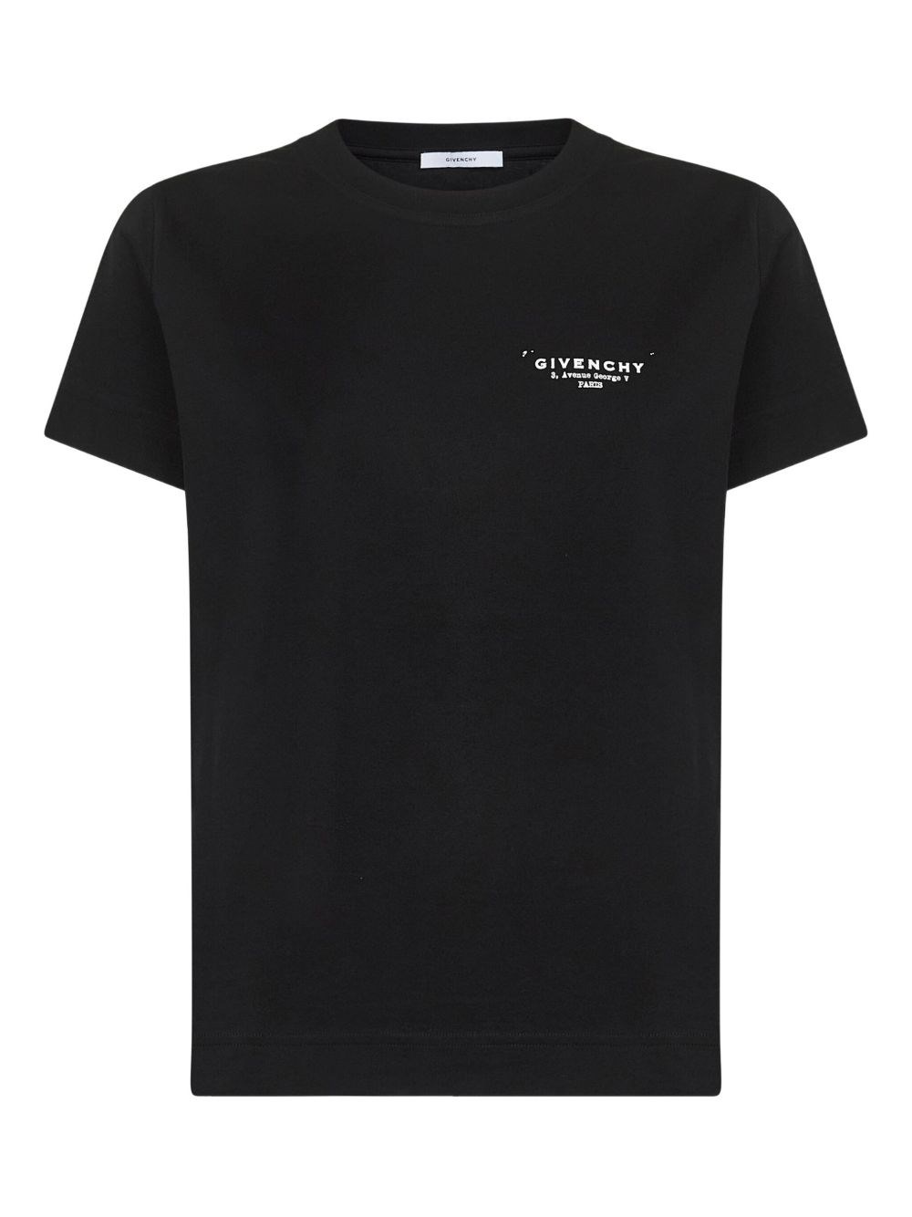 Givenchy Black Cotton Jersey Crewneck T-shirt In Black