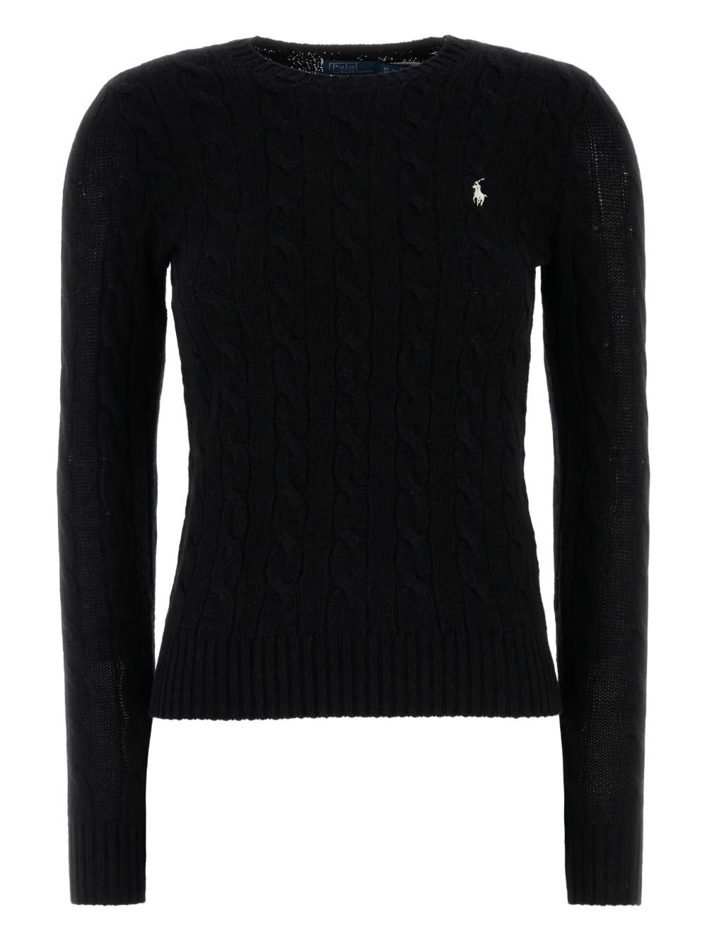 Polo Ralph Lauren Classic Cable Knit Sweater In Luxurious Wool-cashmere Blend In Black