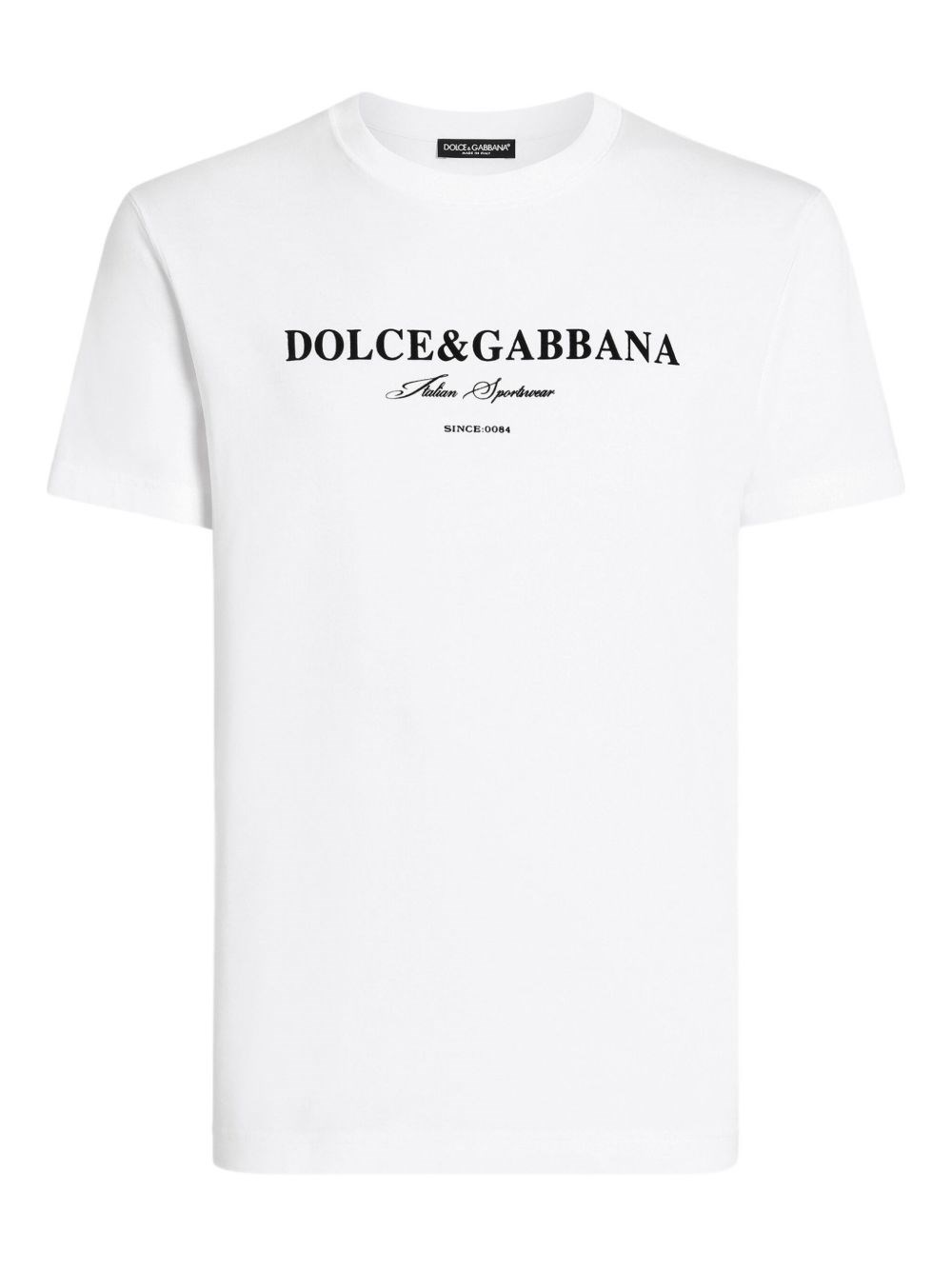 Dolce & Gabbana Cotton T-shirt With Print In White