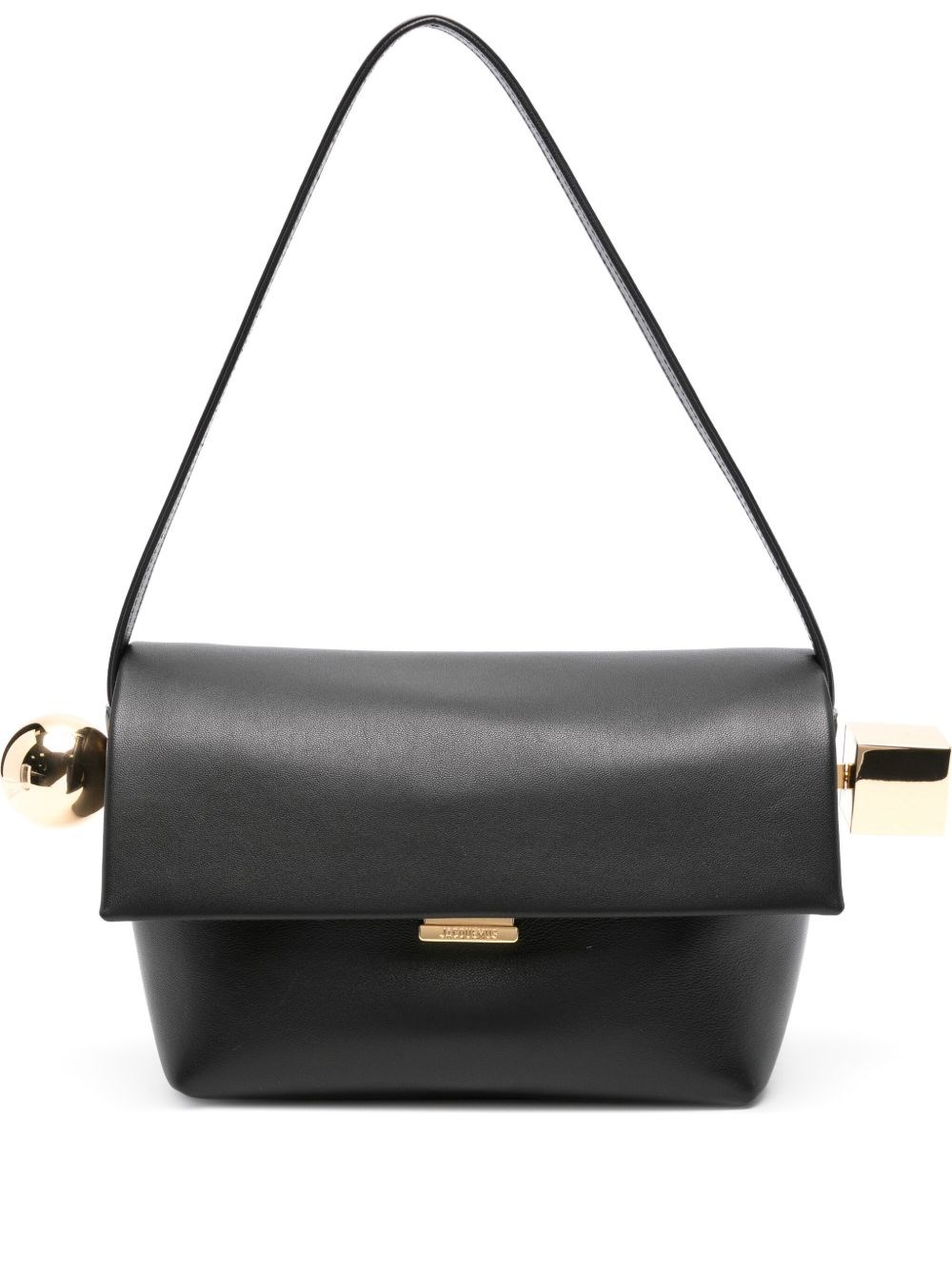 Jacquemus Le Grand Rond Carré Shoulder Bag In Black