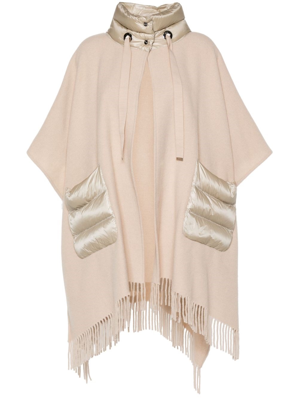 Herno Fringe Cape In White