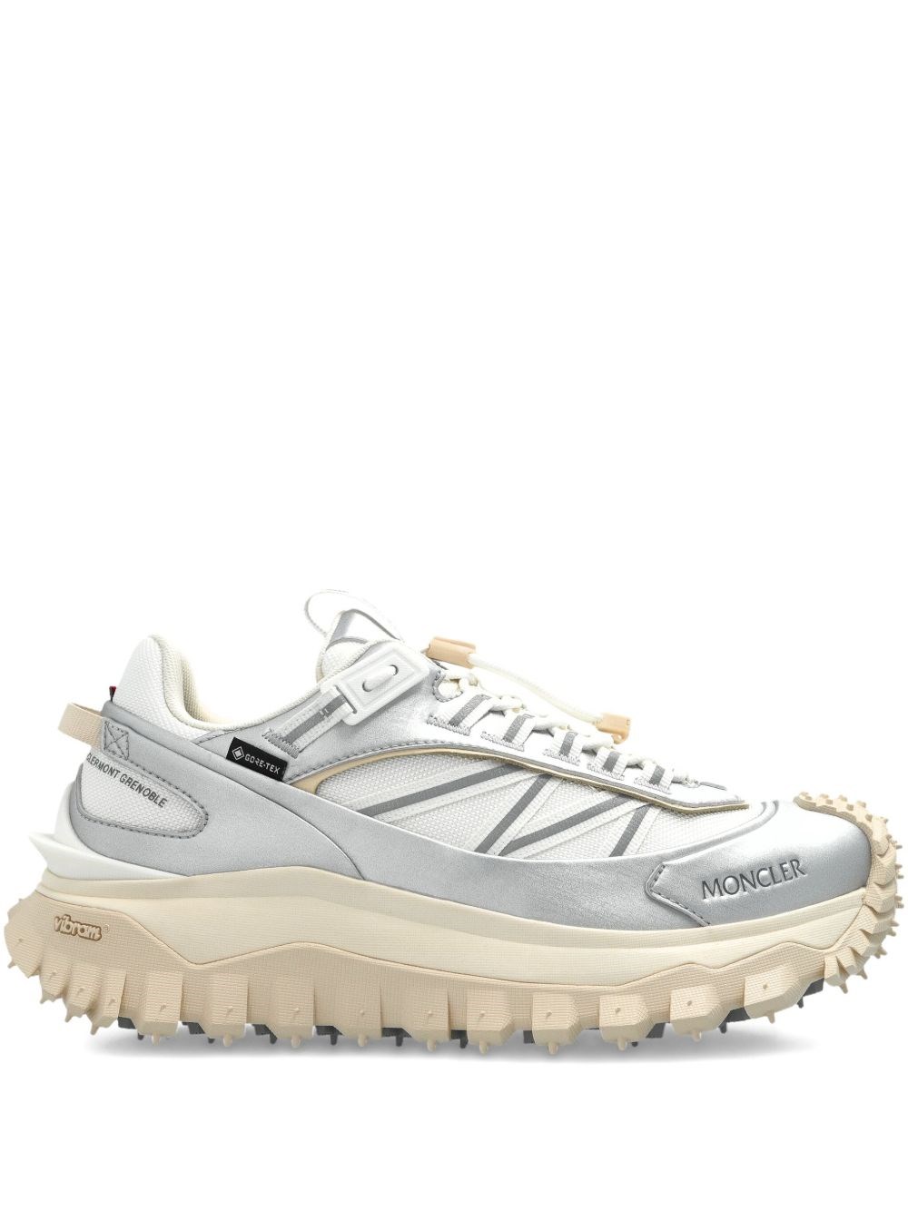 Moncler Trailgrip Gtx Leather & Mesh Sneakers In Metallic