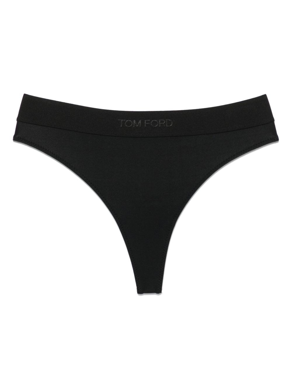 Tom Ford Logo Band Thong In Black