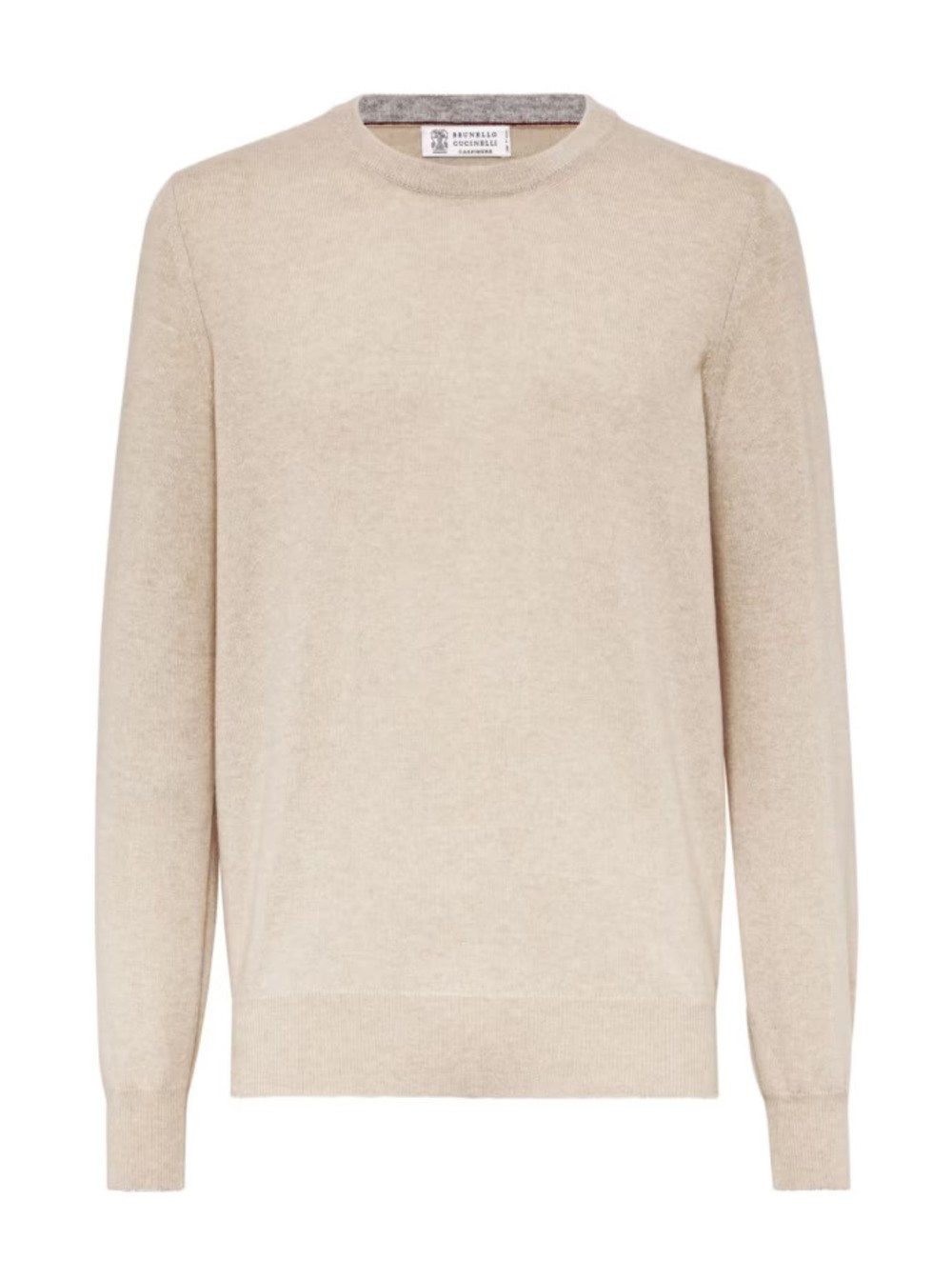 Brunello Cucinelli Crewneck Cashmere Sweater In Neutral
