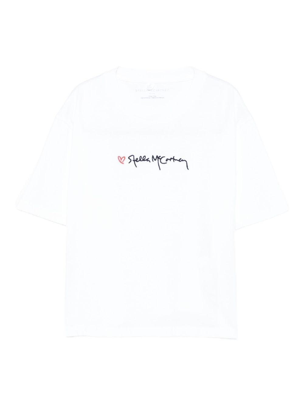 Stella Mccartney Kids Embroidered Logo Cotton T In White
