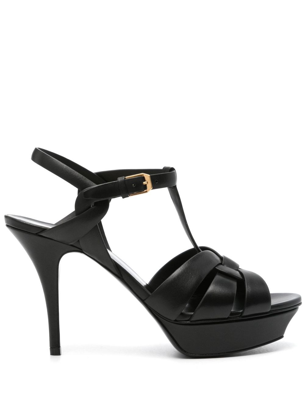 Saint Laurent Tribute 105mm Sandals In Black