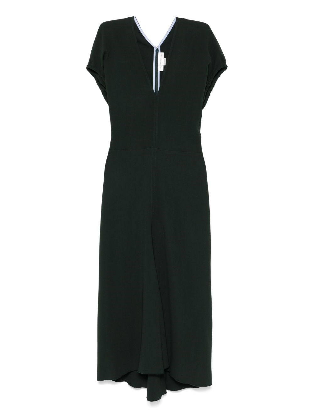 Victoria Beckham Midi Dress With V-neck In Green