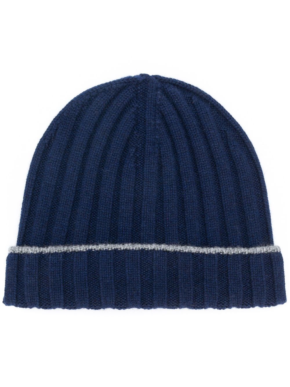Brunello Cucinelli Ribbed Beanie In Blue