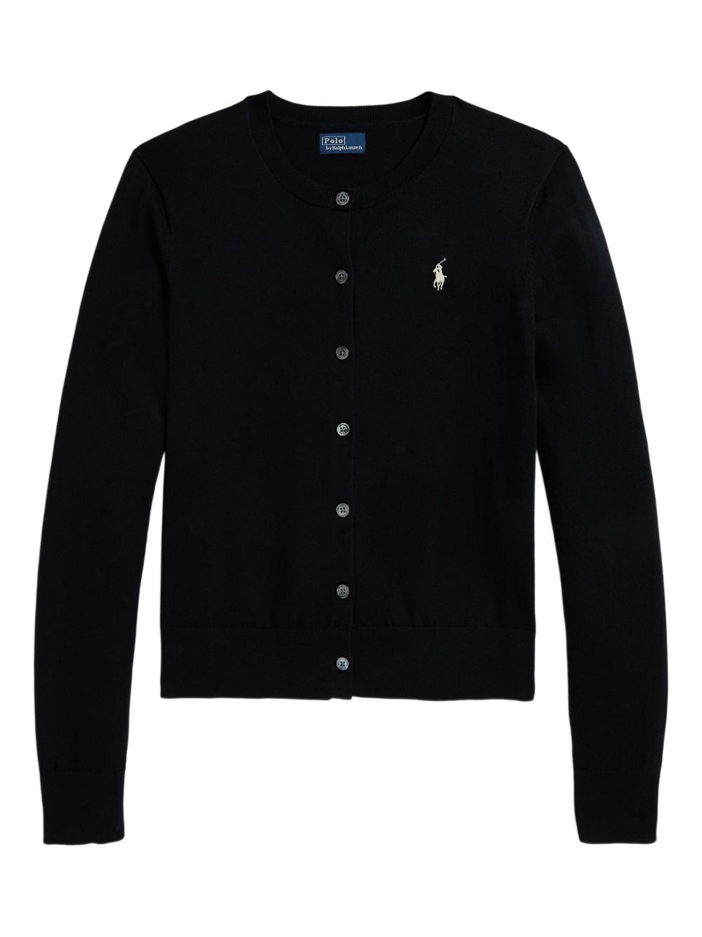 Polo Ralph Lauren Donna Nero Cardigan Con Bottoni Piccolo