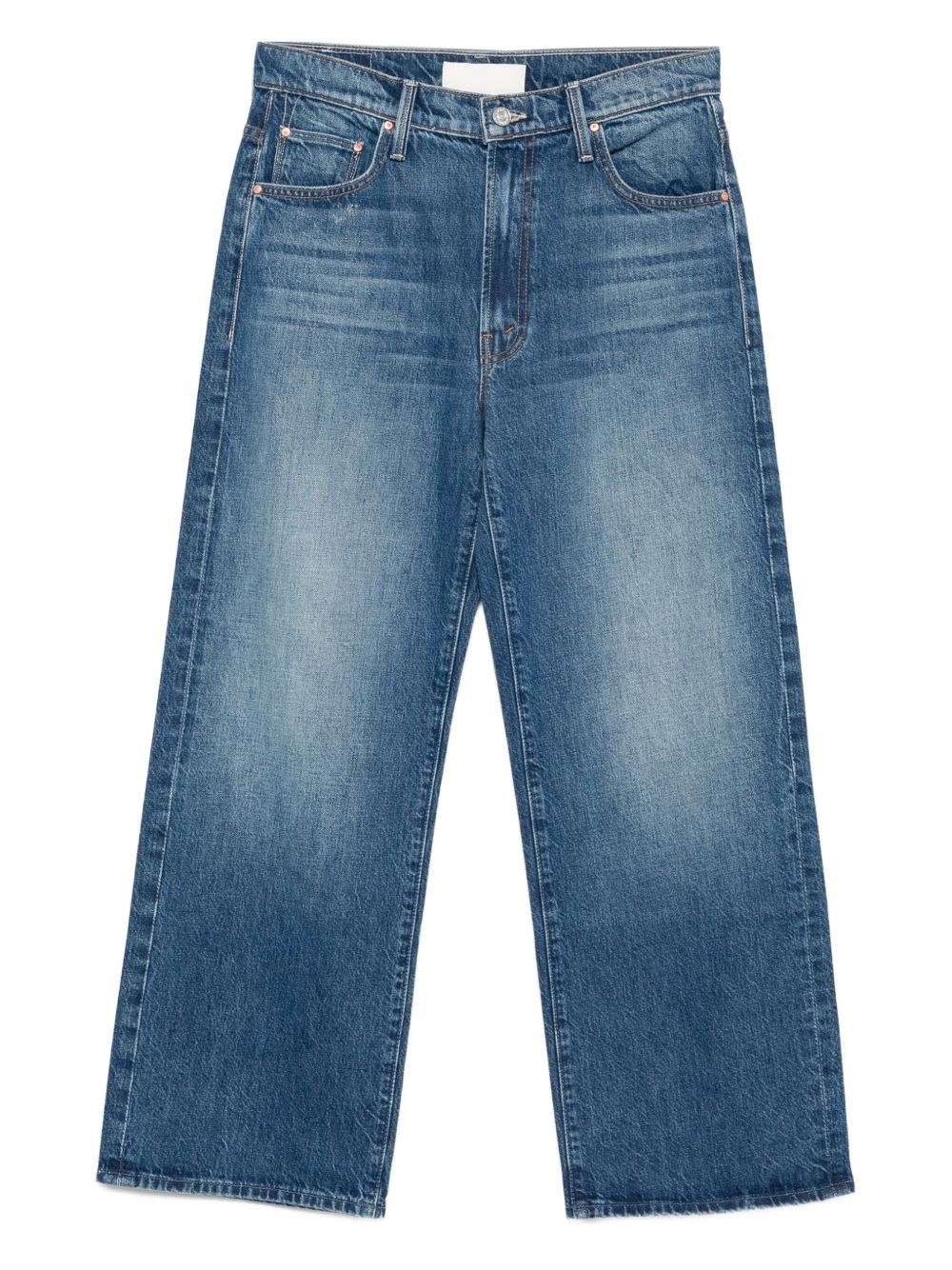 Mother Mid-rise Straight-leg Jeans With Distinctive Stitched Detailing In Blue