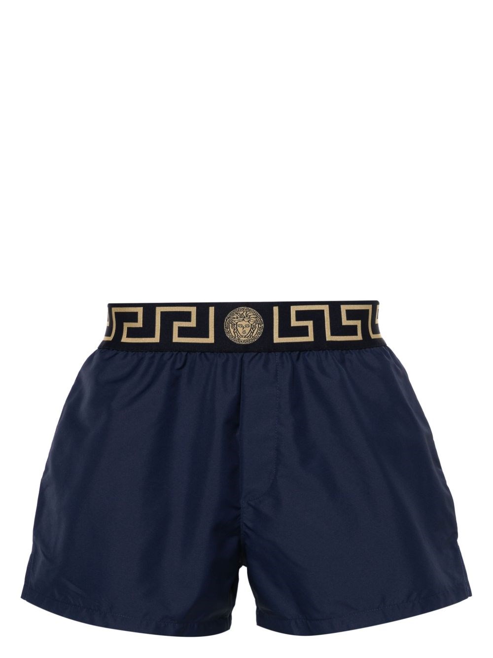 Versace Swimwear With Greca Trim In Blue