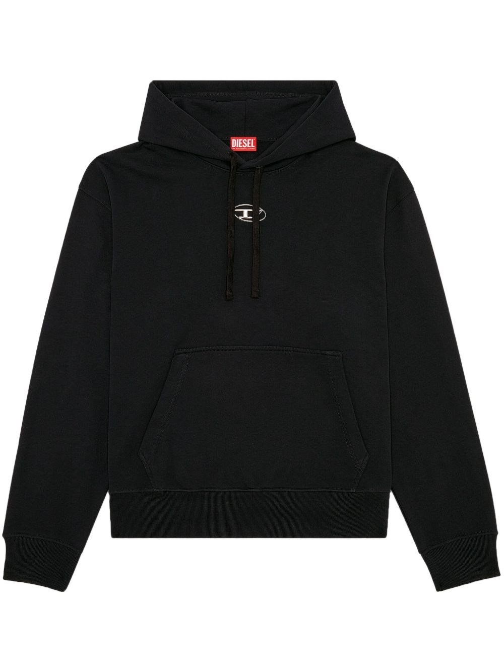 Diesel Sweatshirt With Logo And Hood In Black