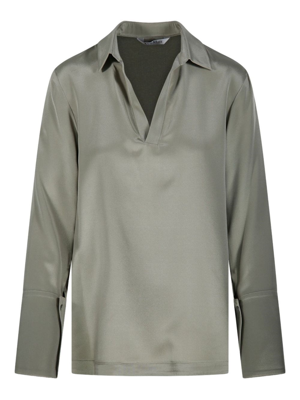Max Mara Pure Max Mara V-neck Blouse In Green