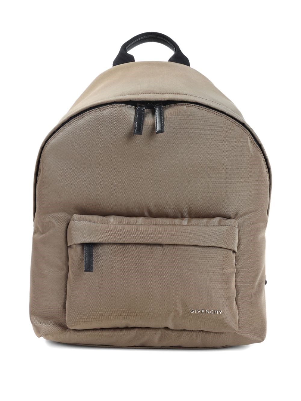 Givenchy Canvas And Leather Backpack With Logo Detail In Brown