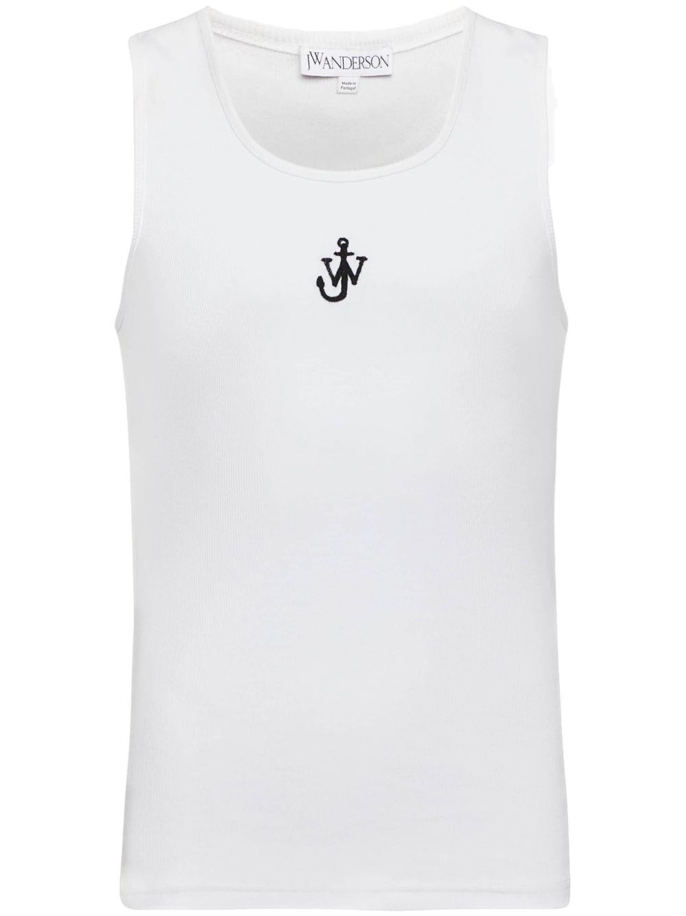 Jw Anderson Logo Tank Top In White
