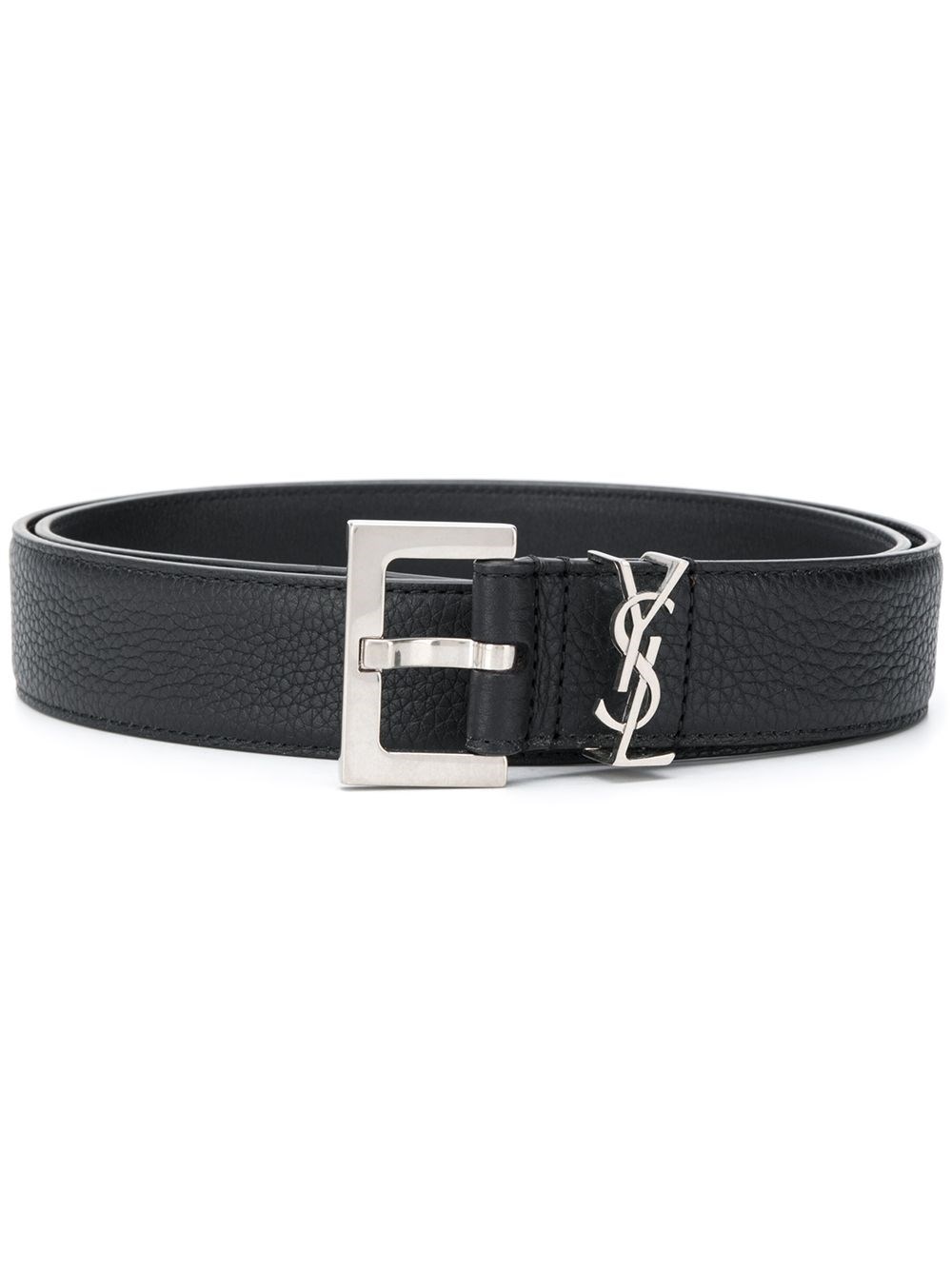 Saint Laurent Cassandre Belt In Black