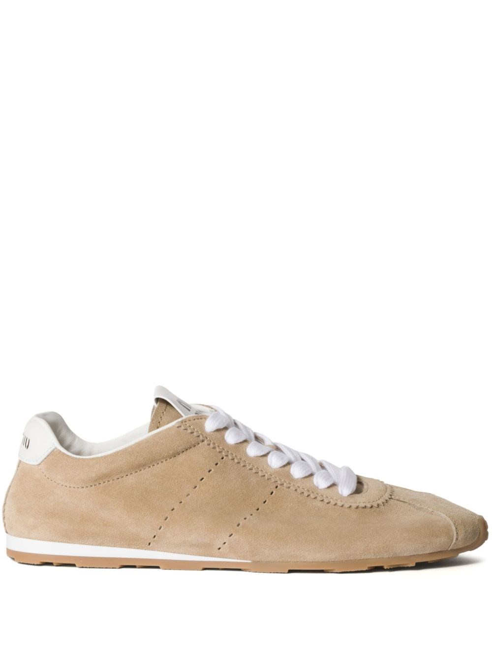 Miu Miu Suede Low-top Sneakers Rubber Sole In Multi