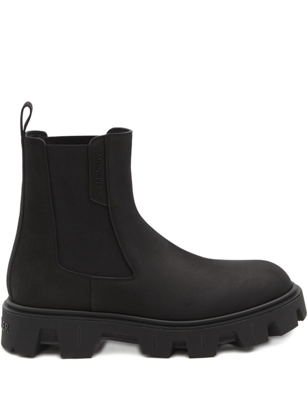 Moncler Peak City Nubuck Chelsea Boots In Animal Print