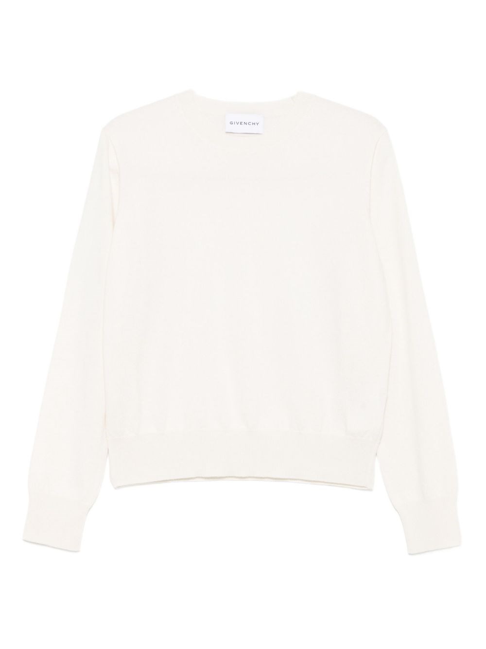 Givenchy Long Sleeve Cashmere Sweater In White