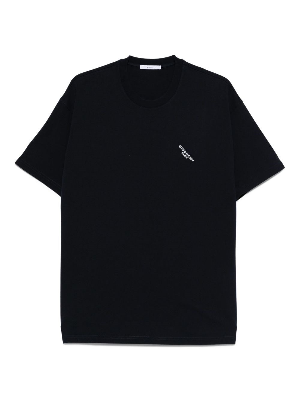 Givenchy Cotton T-shirt With Embroidered Logo In Blue