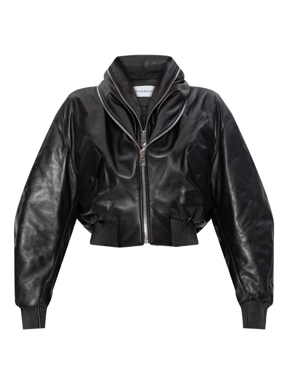 Givenchy Nappa Leather Bomber With Collar In Black