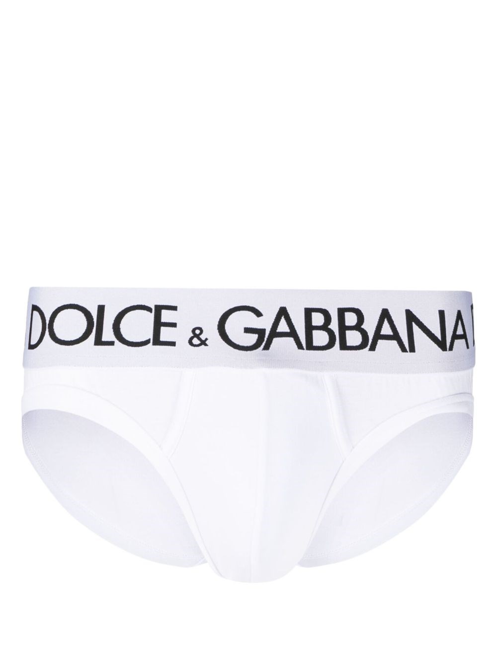 Dolce & Gabbana White Stretch Cotton Briefs In White