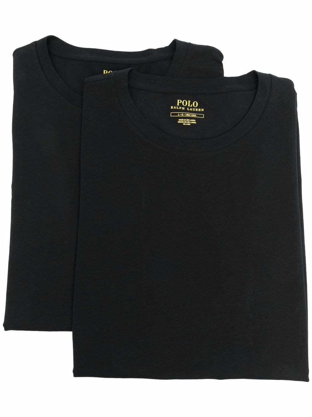 Polo Ralph Lauren Round Neck Short-sleeved T-shirt In Black
