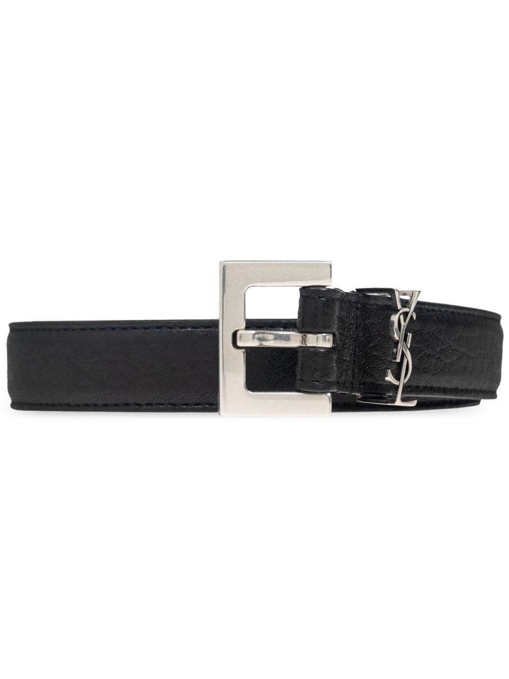 Saint Laurent Leather Belt In Black