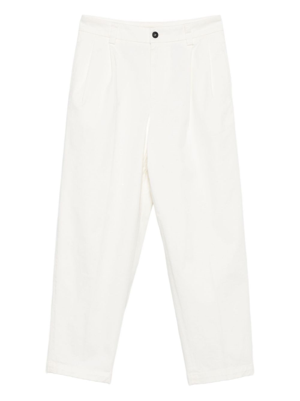 Barena Venezia Pleated Zipper Casual Pants In White