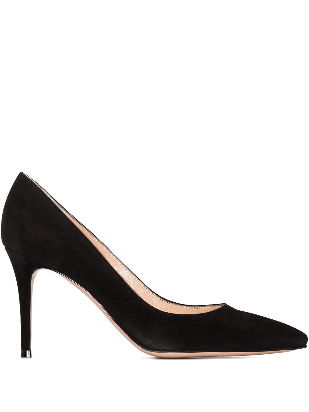 Gianvito Rossi Stiletto Heel Pointed Toe Suede Pumps In Multi