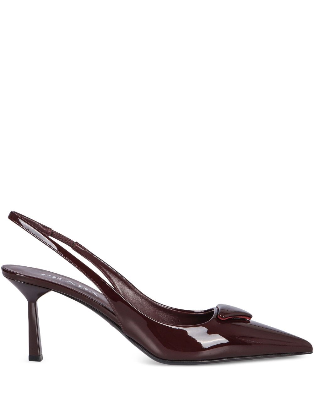Prada Patent Leather Pumps In Burgundy