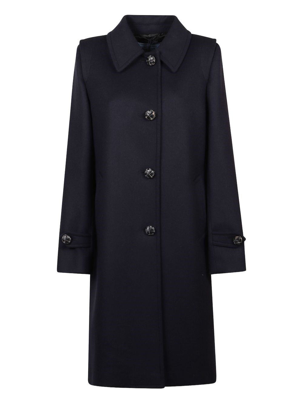 Prada Dark Blue Wool Coat,