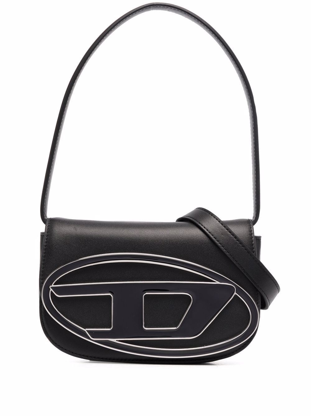 Diesel Black Leather Bag In Black