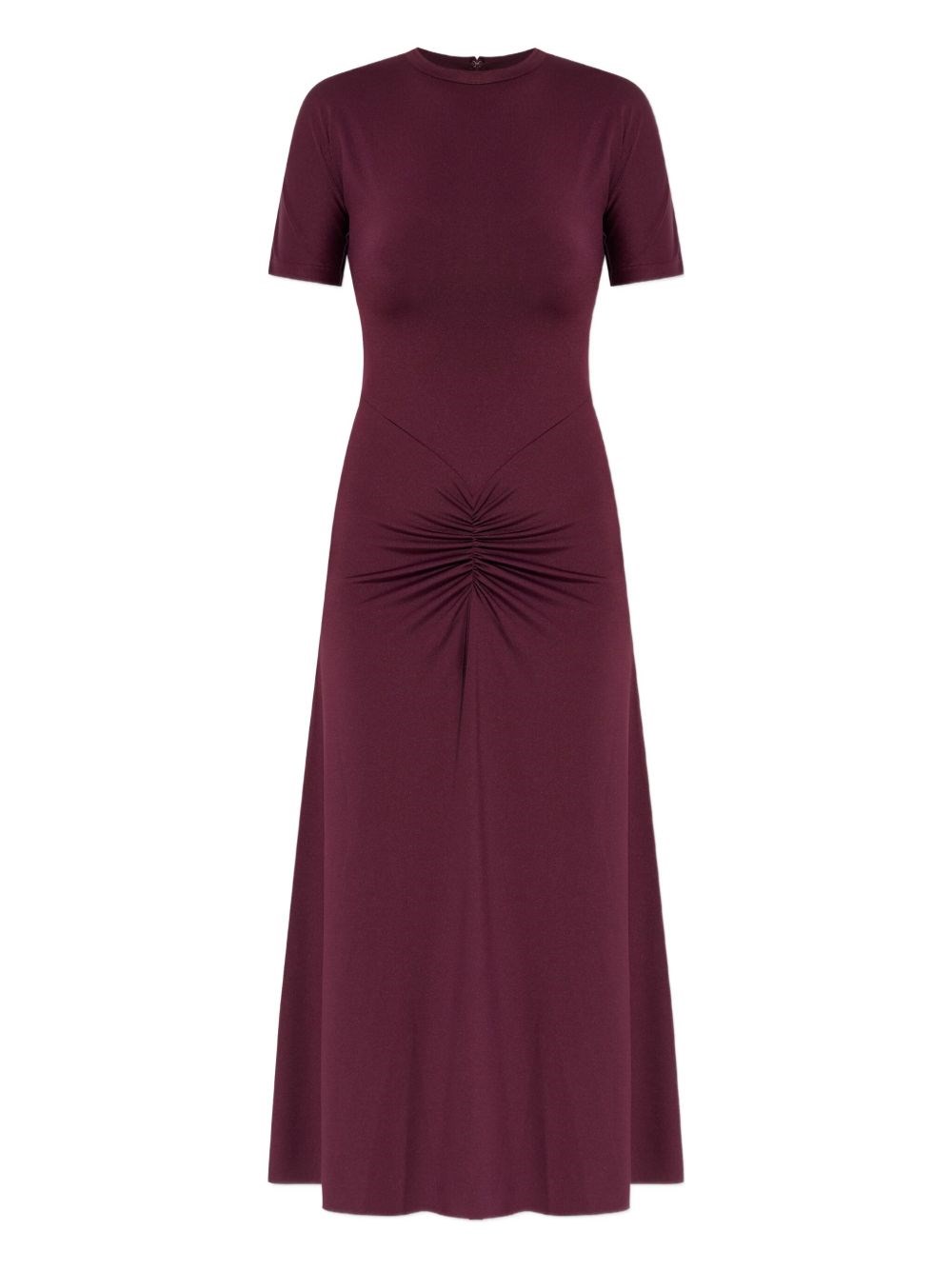 Victoria Beckham Red Midi Dress With Short Sleeves