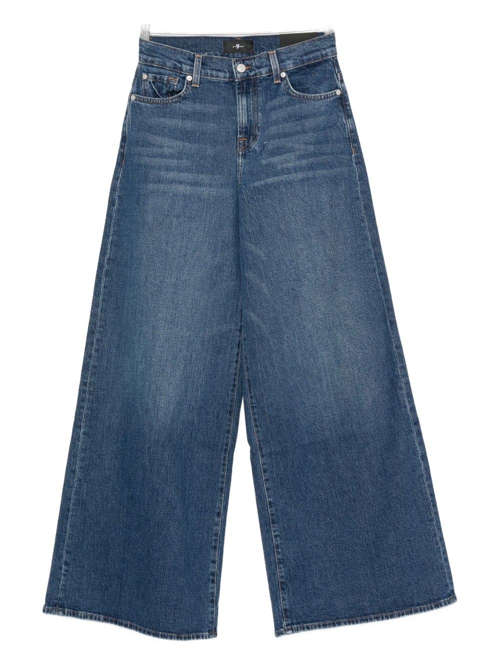 7 For All Man Kind Blue Five-pocket Pants In Multi