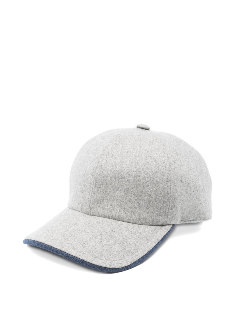 Barba Napoli Barba Felt Baseball Cap In Gray