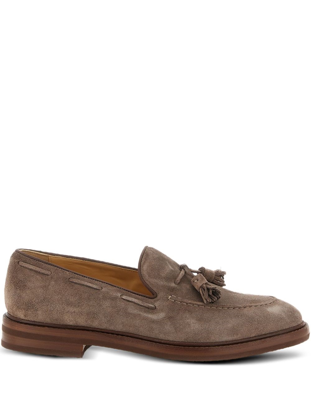 Brunello Cucinelli Men Tassel Loafers In Brown